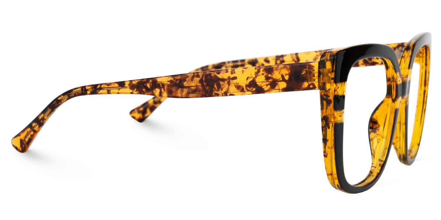 Brenda Square Tortoise Frame Glasses | ZEELOOL UK2