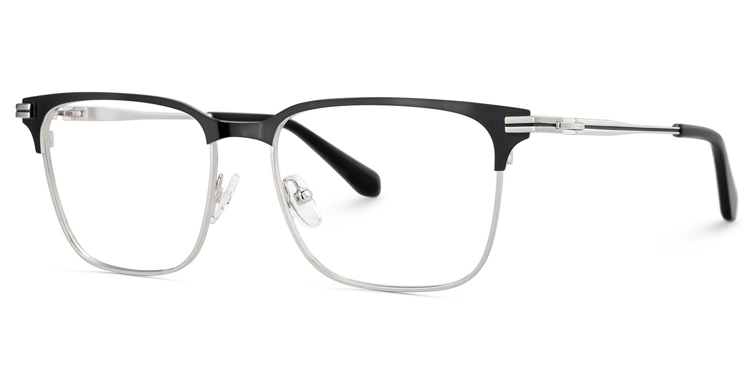 Marshall Gray Rectangle Prescription Glasses | ZEELOOL UK3