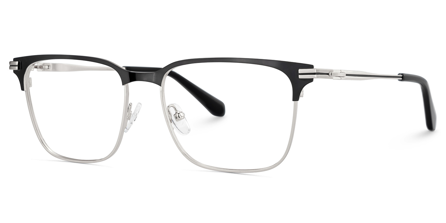 Marshall Rectangle Grey Silver Glasses3