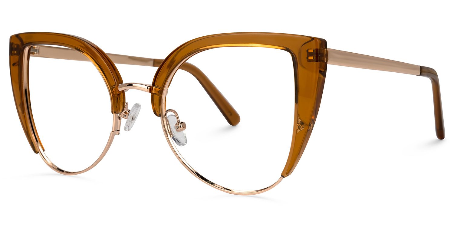 Brewer Cat Eye Brown Glasses Online Sale for Women1