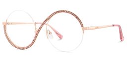 Jaila Pink Round Glasses2
