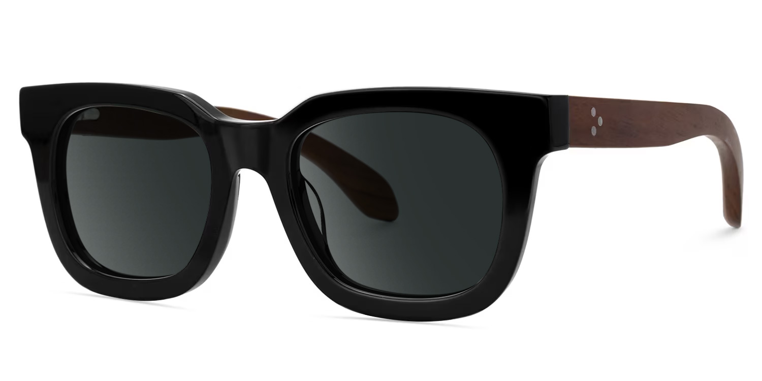 Sam Rectangle Wood Glasses