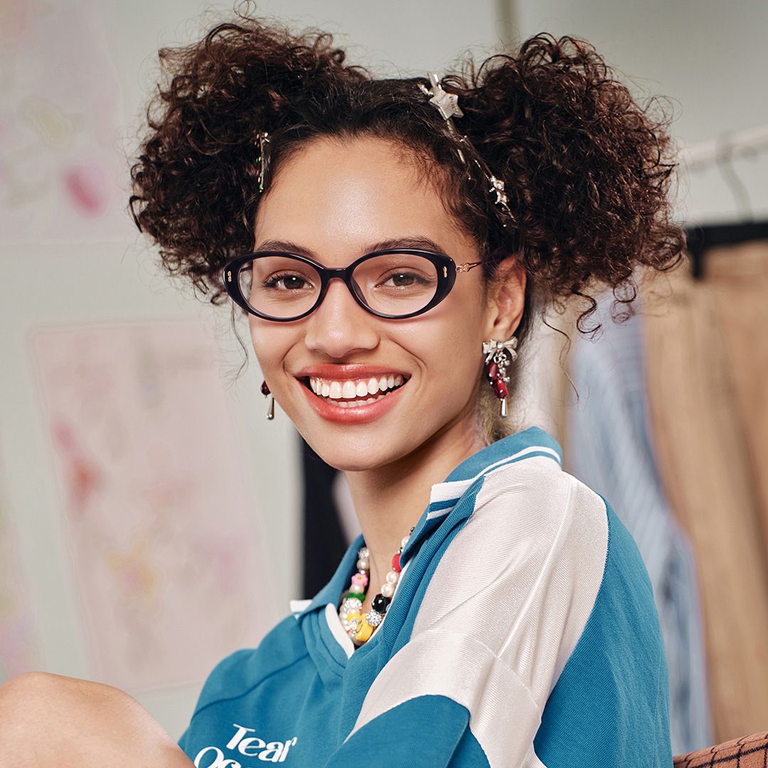 Blaire Black Frame Glasses with Oval Frame Online | ZEELOOL11
