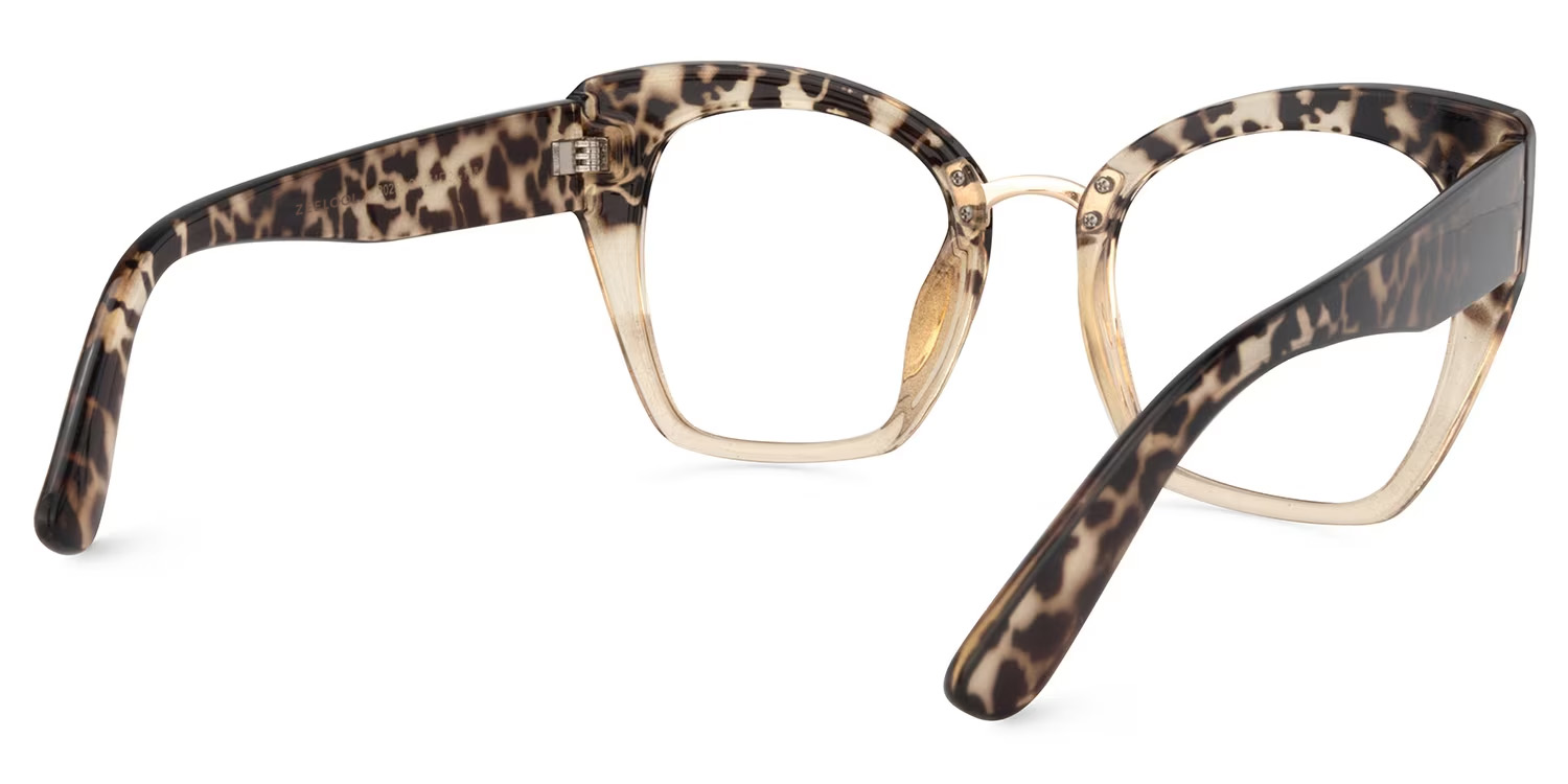 Denis Cat Eye Light Tortoise Glasses4