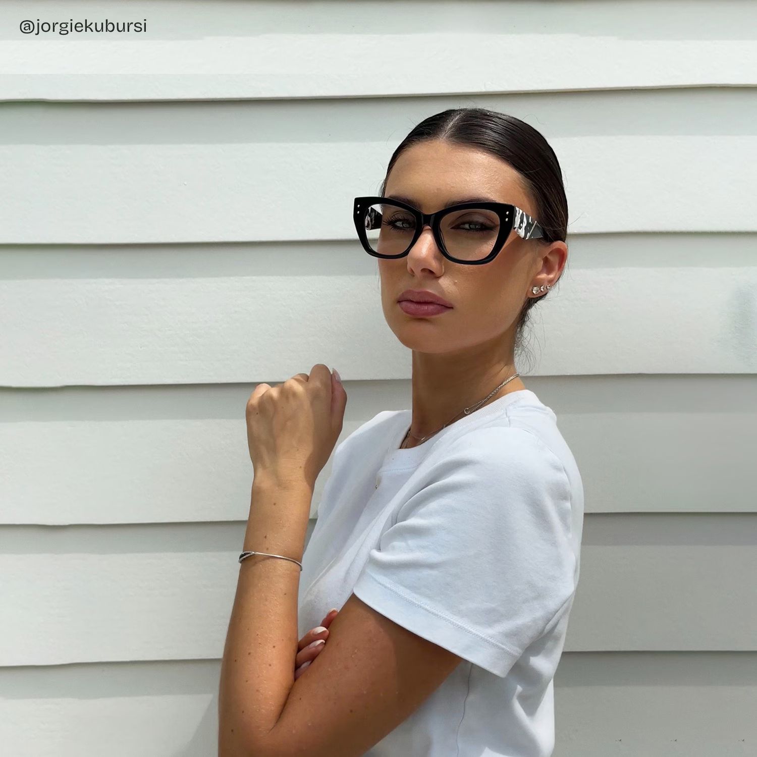 Skylar Black Frame Glasses with Butterfly Frame Online | ZEELOOL UK6