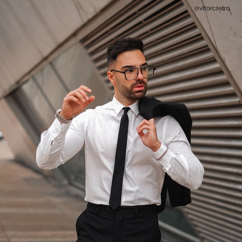 Aviator Black-Silver Glasses | ZEELOOL UK5