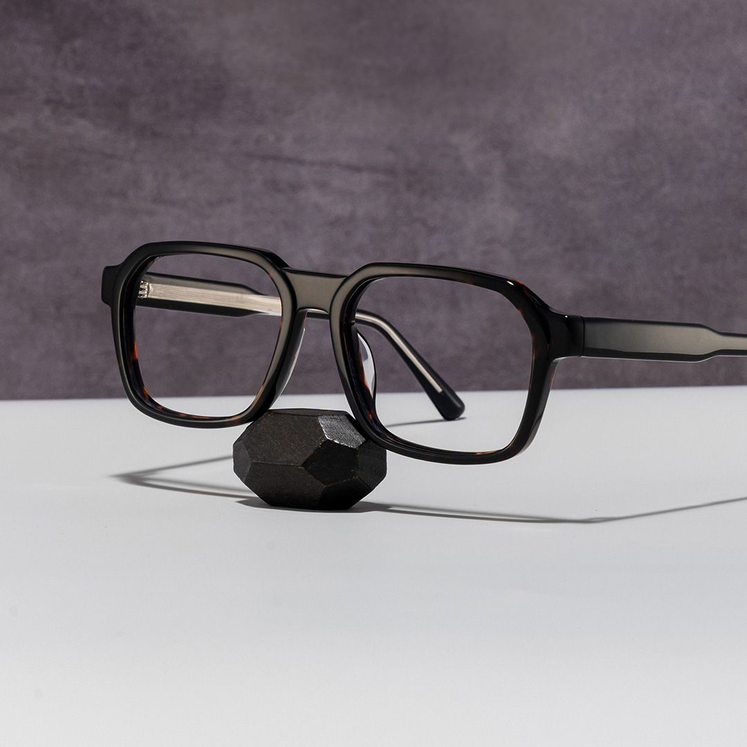 Arden Rectangle Tortoise Frame Eyeglasses for Man| ZEELOOL UK0