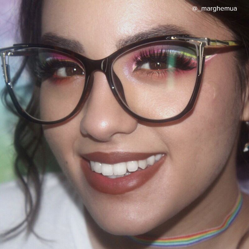 Yomary Cateye Tortoise Thin Frame Glasses | Zeelool5