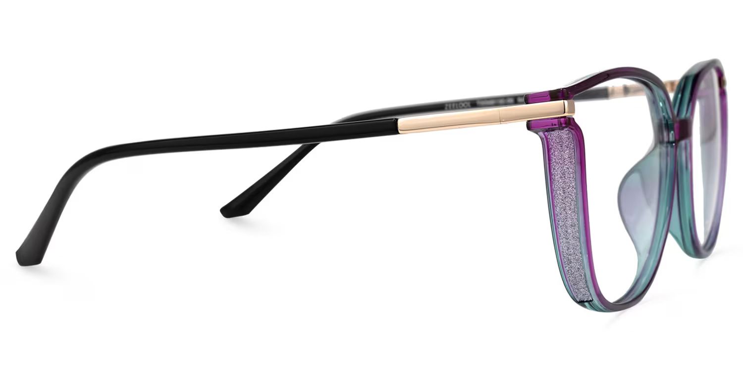 Rodz Square Purple Frame Glasses | Zeelool3