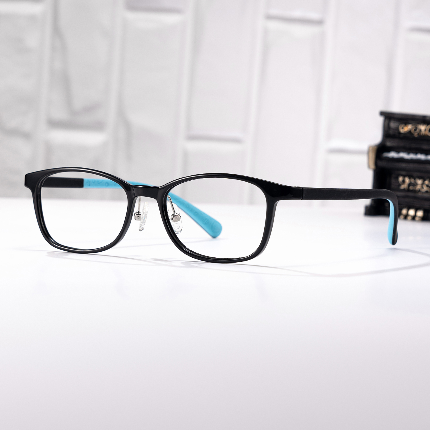 Kids Rectangle Rehse Glasses with Cute Style -Zeelool0