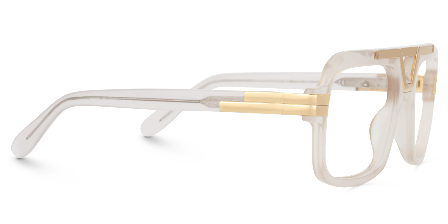 Croswell Acetate Aviator White Frame Glasses | ZEELOOL UK2