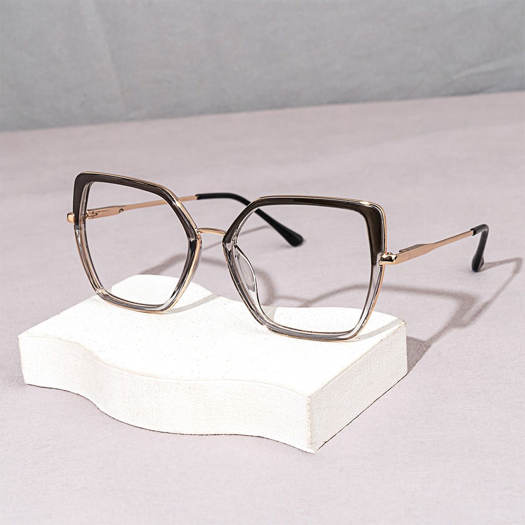 Geometric Keller Two-Tone Glasses deals -Zeelool Glasses4