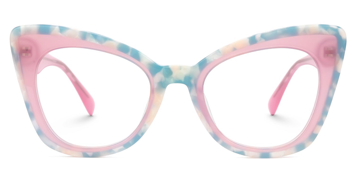 Dunkley Designer Eyeglasses in Cateye Green Frame0