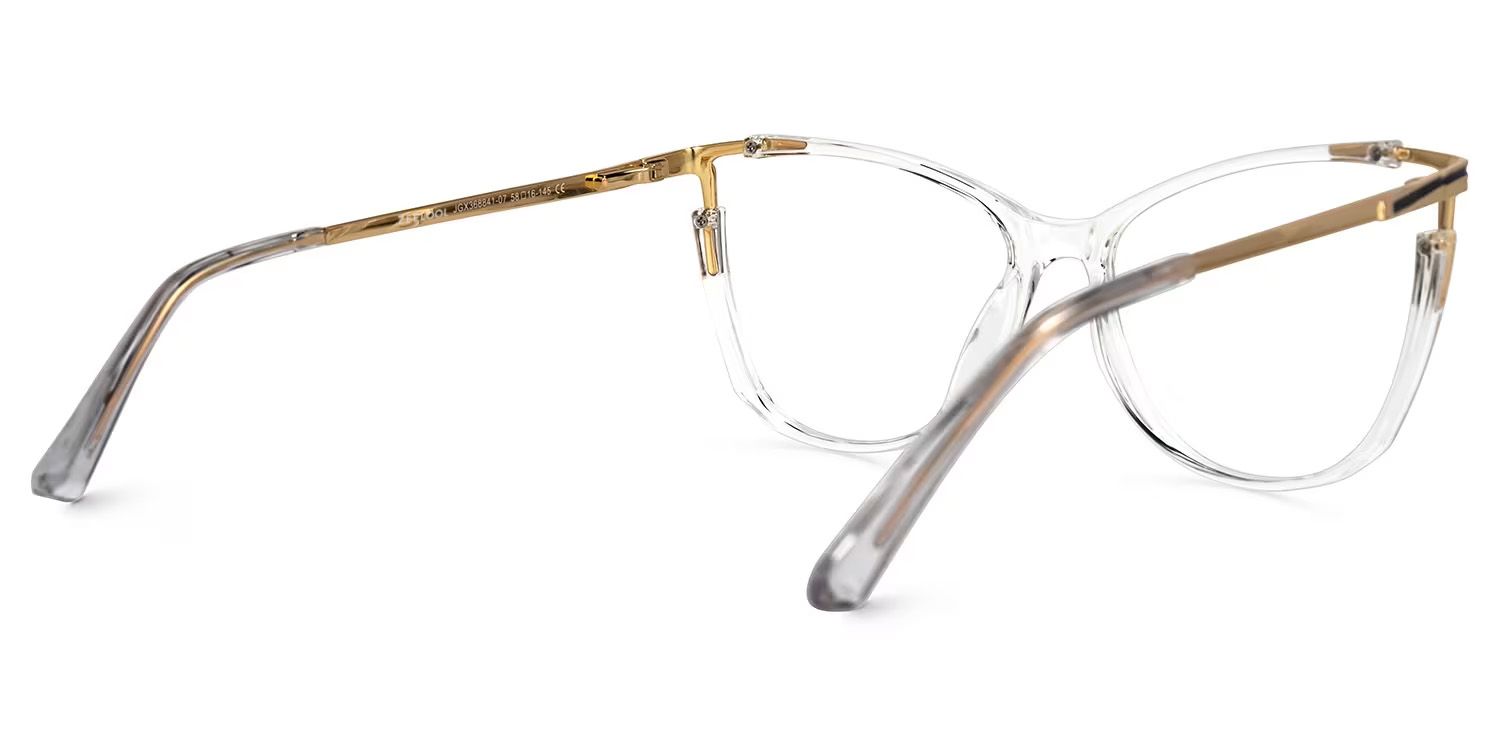 Cat eye Yomary Clear Frame Glasses | ZEELOOL UK3