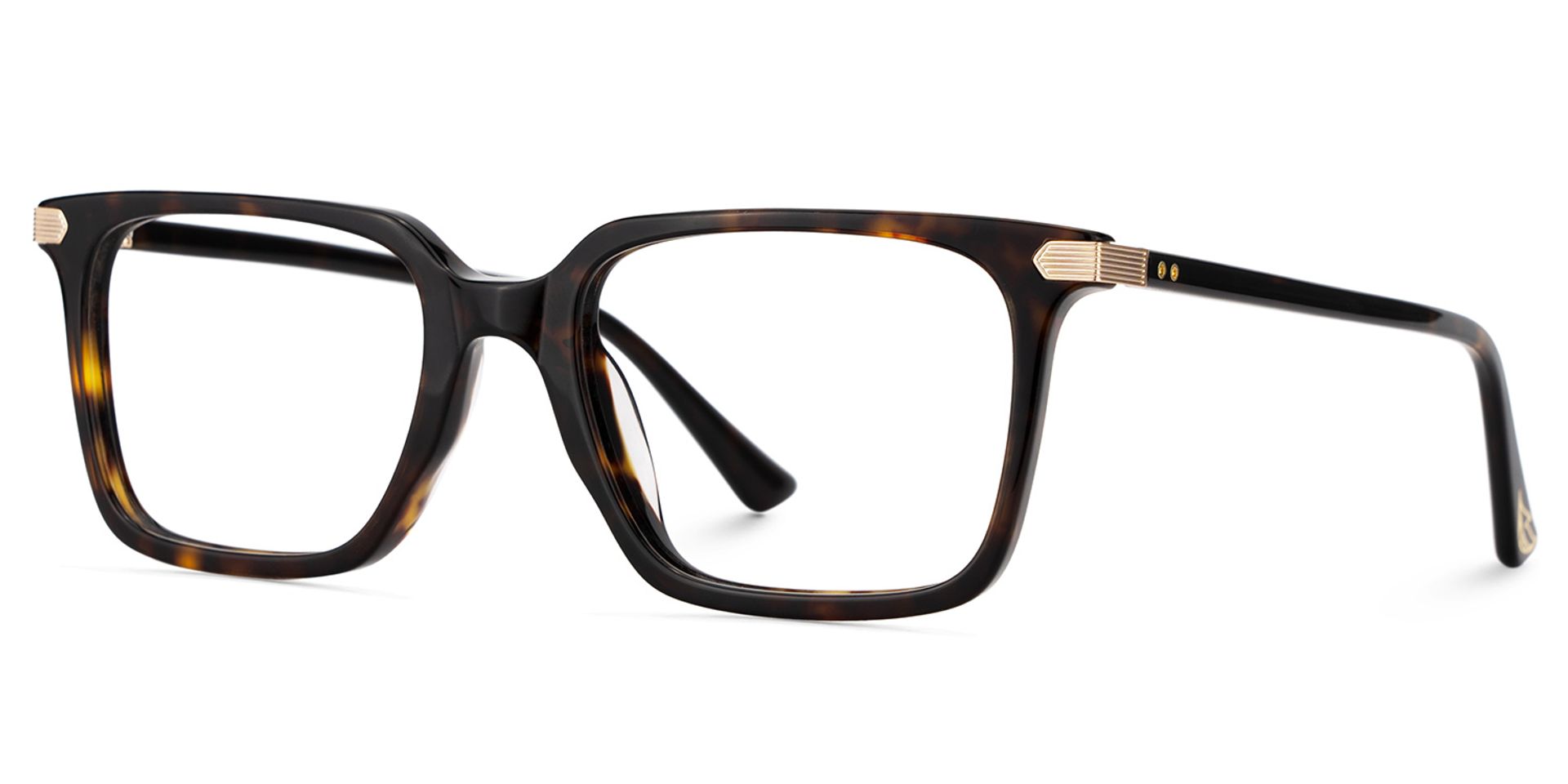 Thin Rectangle Glasses Frames in Tortoise Color3