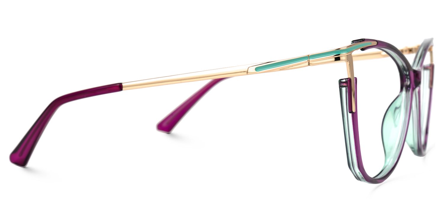 Cateye Yomary Purple Frame Glasses Deals | ZEELOOL UK2