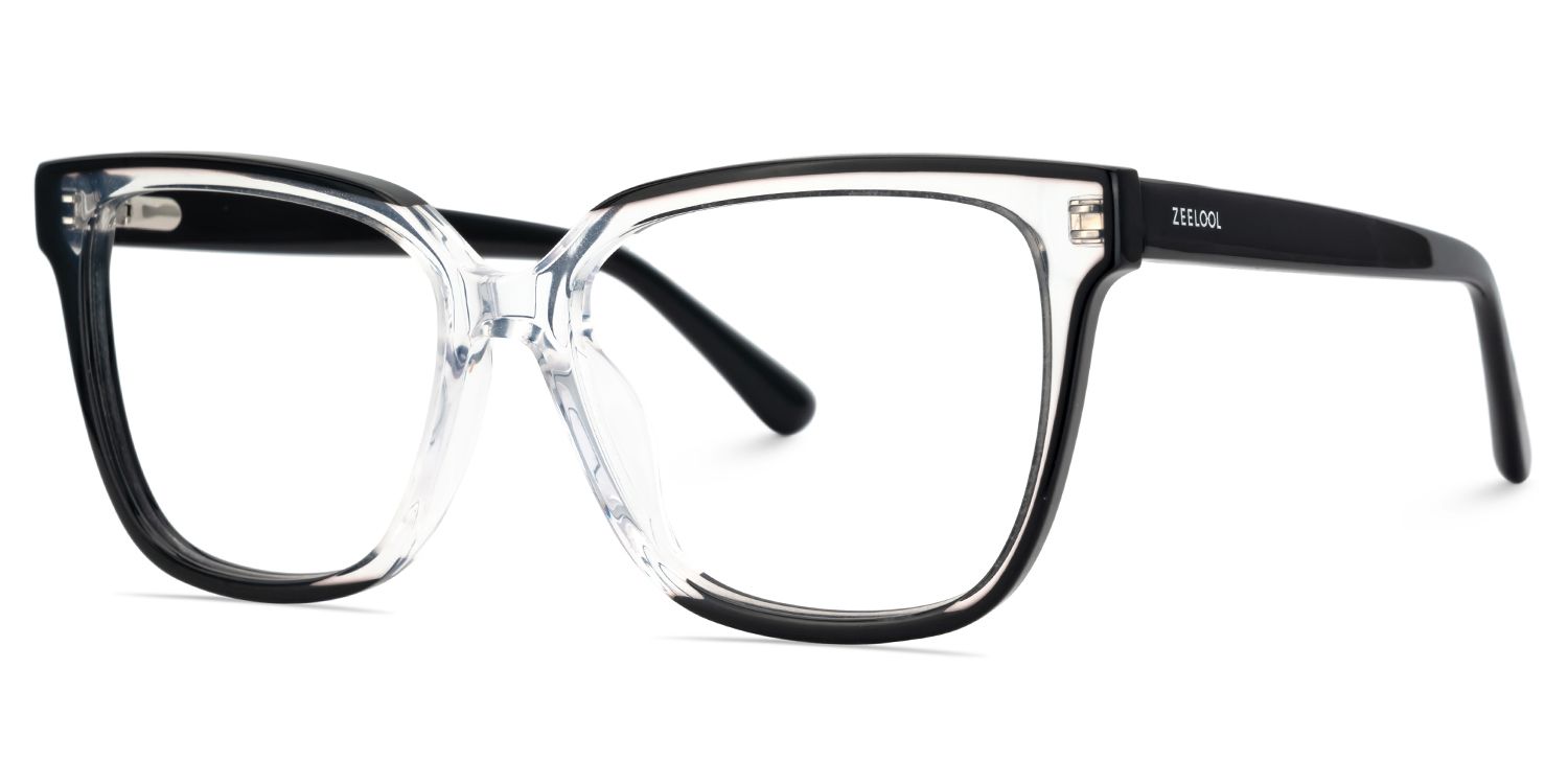 Benguie Black Clear Square Shape Eyeglasses | ZEELOOL UK3