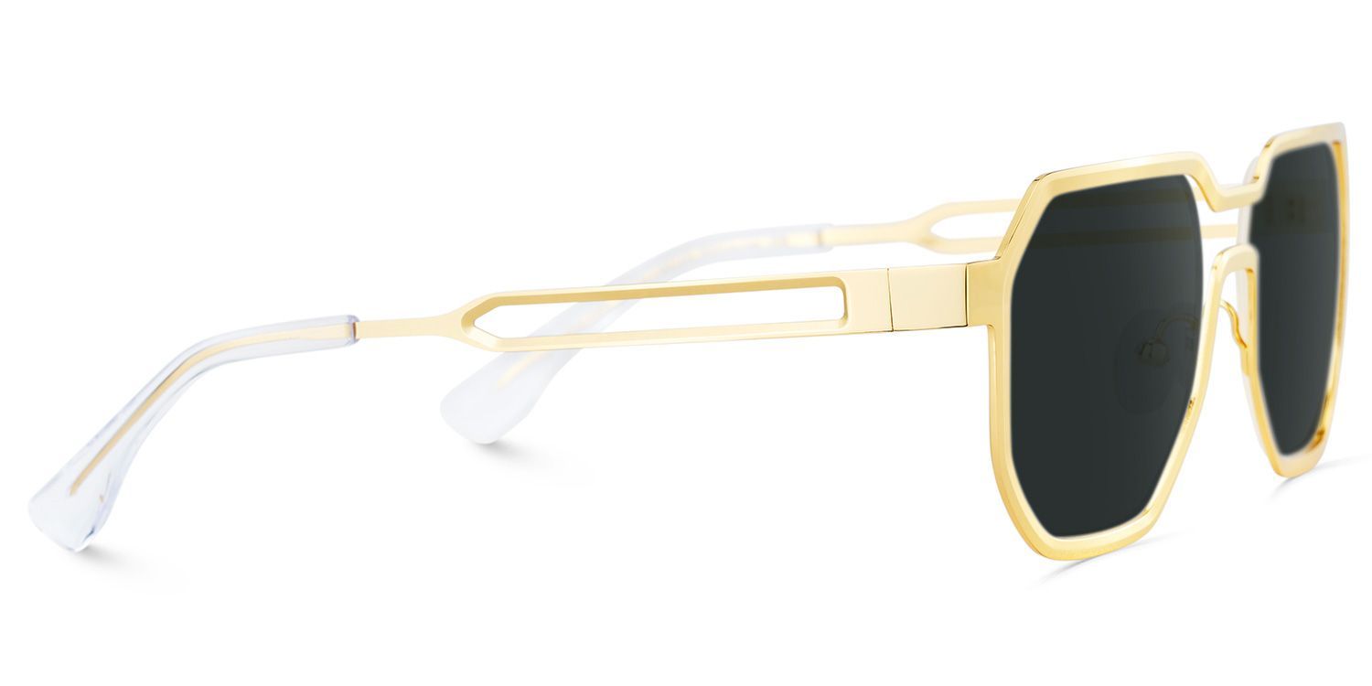 Men's Geometric Sunglasses in Metal Color4