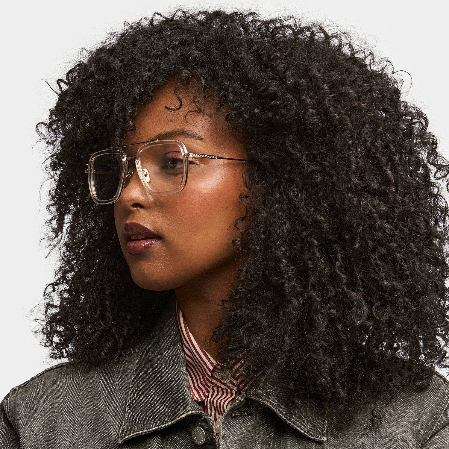 Gifford Aviator Clear Frame Glasses | ZEELOOL UK1