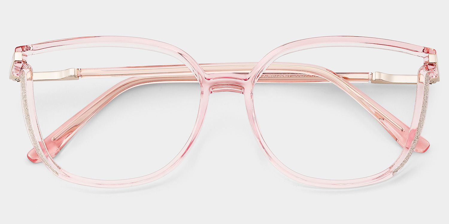 Rodz Light Pink Square Frame Glasses | Zeelool1