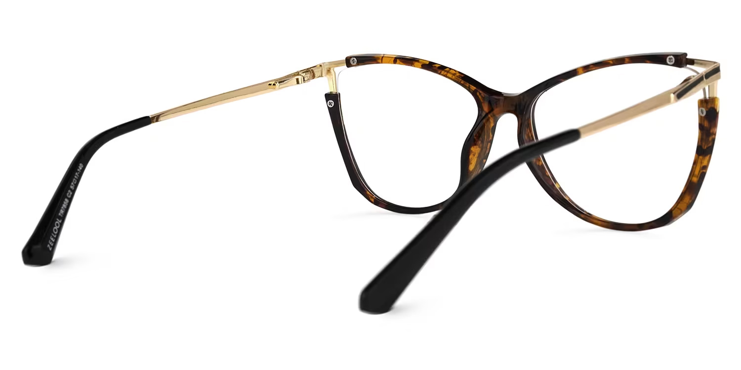 Yomary Cateye Tortoise Thin Frame Glasses | ZEELOOL UK3