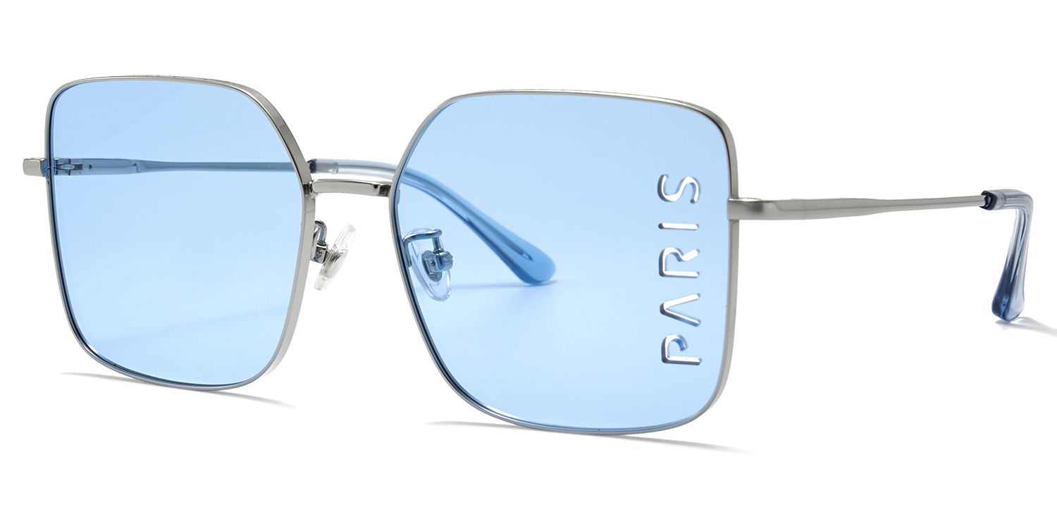 Millet Rectangle Blue Sunglasses for Women & Men | ZEELOOL UK1
