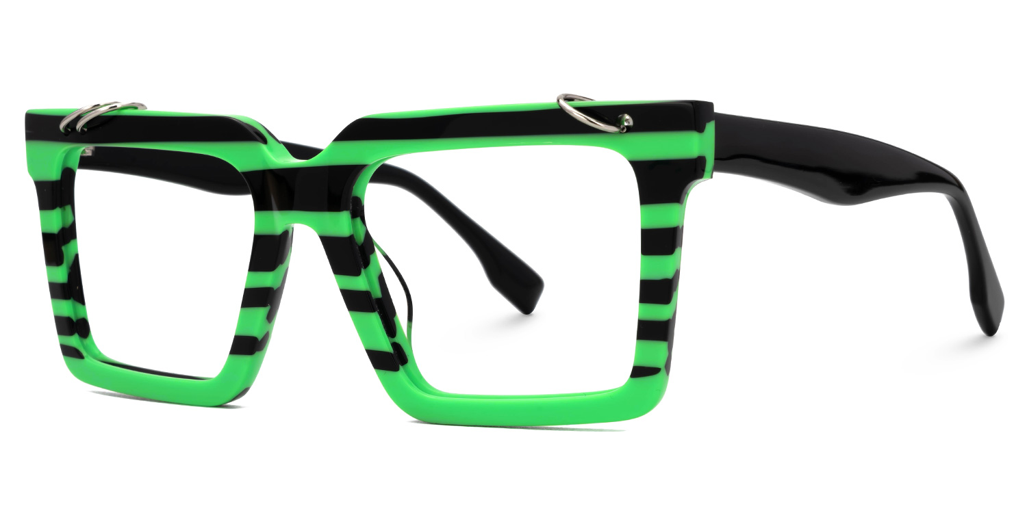 Dupree Square Green-Black Glasses1