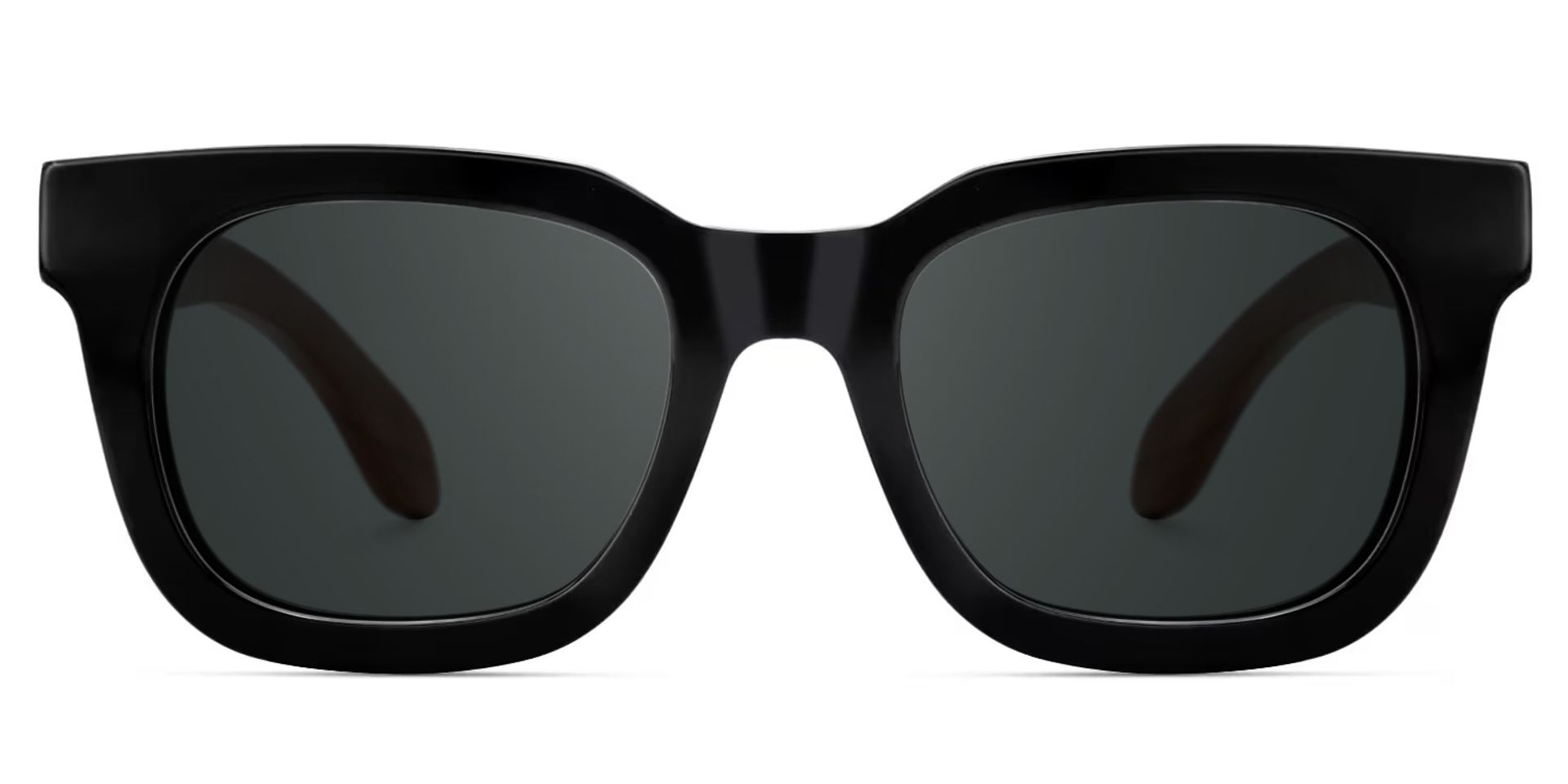 Sam Rectangle Wood Thick Frame Sunglasses for Men | ZEELOOL UK0