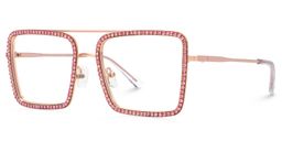 Diva Square Rose Gold Glasses3