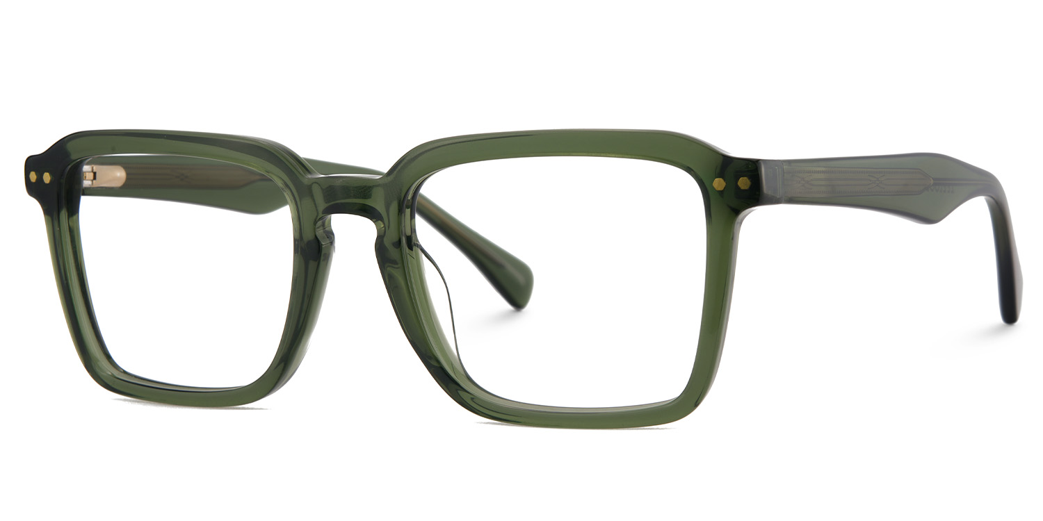 Vickerie Thin Green Glasses in Square Design | ZEELOOL UK3