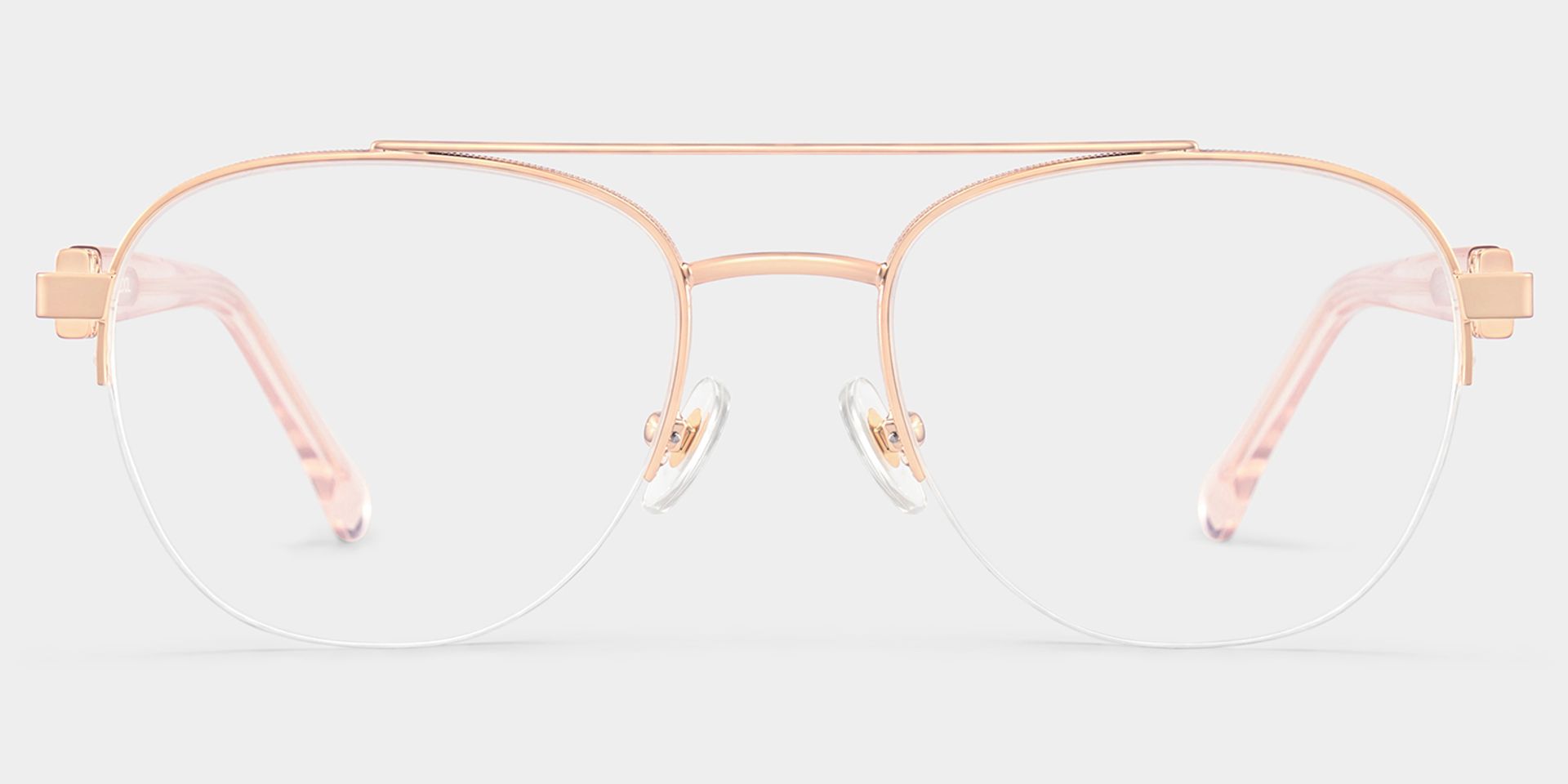 Emily Rose Gold Frame Glasses with Aviator Frame Online | ZEELOOL0