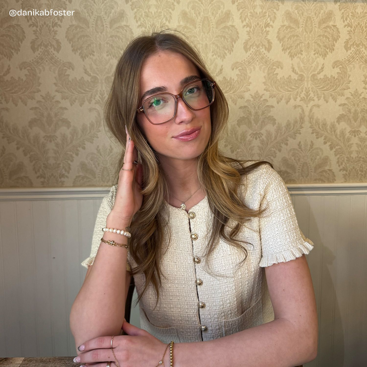 Clementine Clear Brown Square Glasses for Teenager | ZEELOOL7