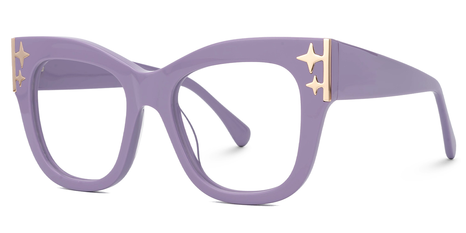 Minfia Square Purple Glasses1