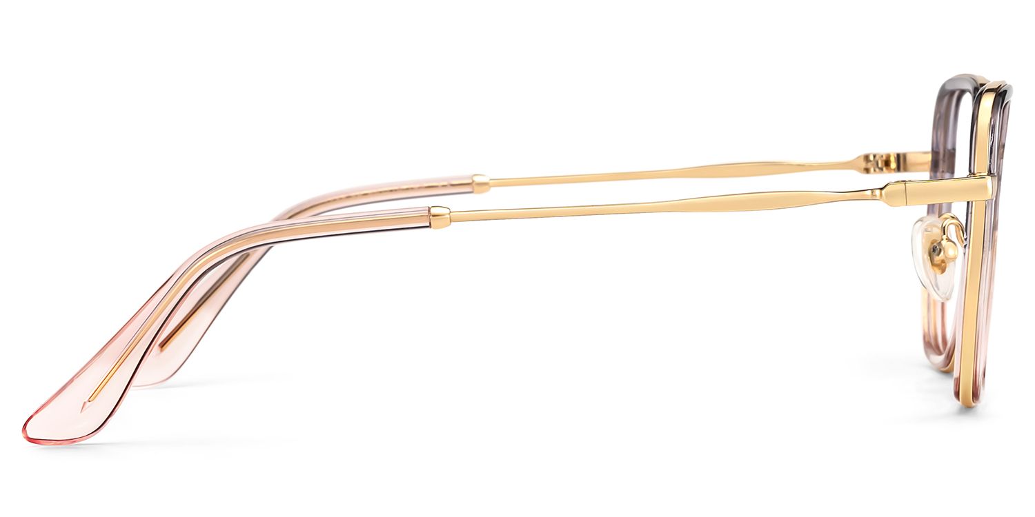 Levi Eyeglasses in Geometric Grey Pink Frame | ZEELOOL UK4