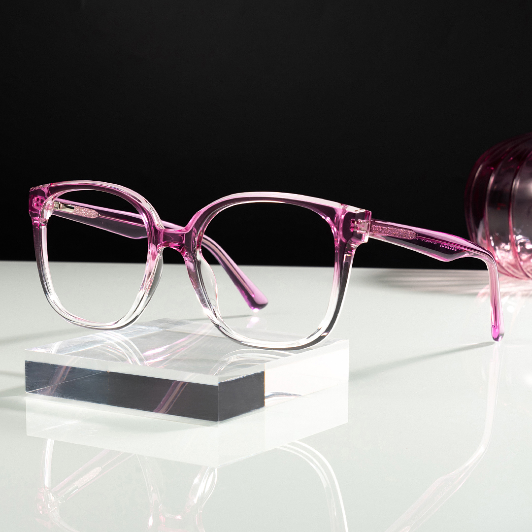 Siner Square Pink Glasses0