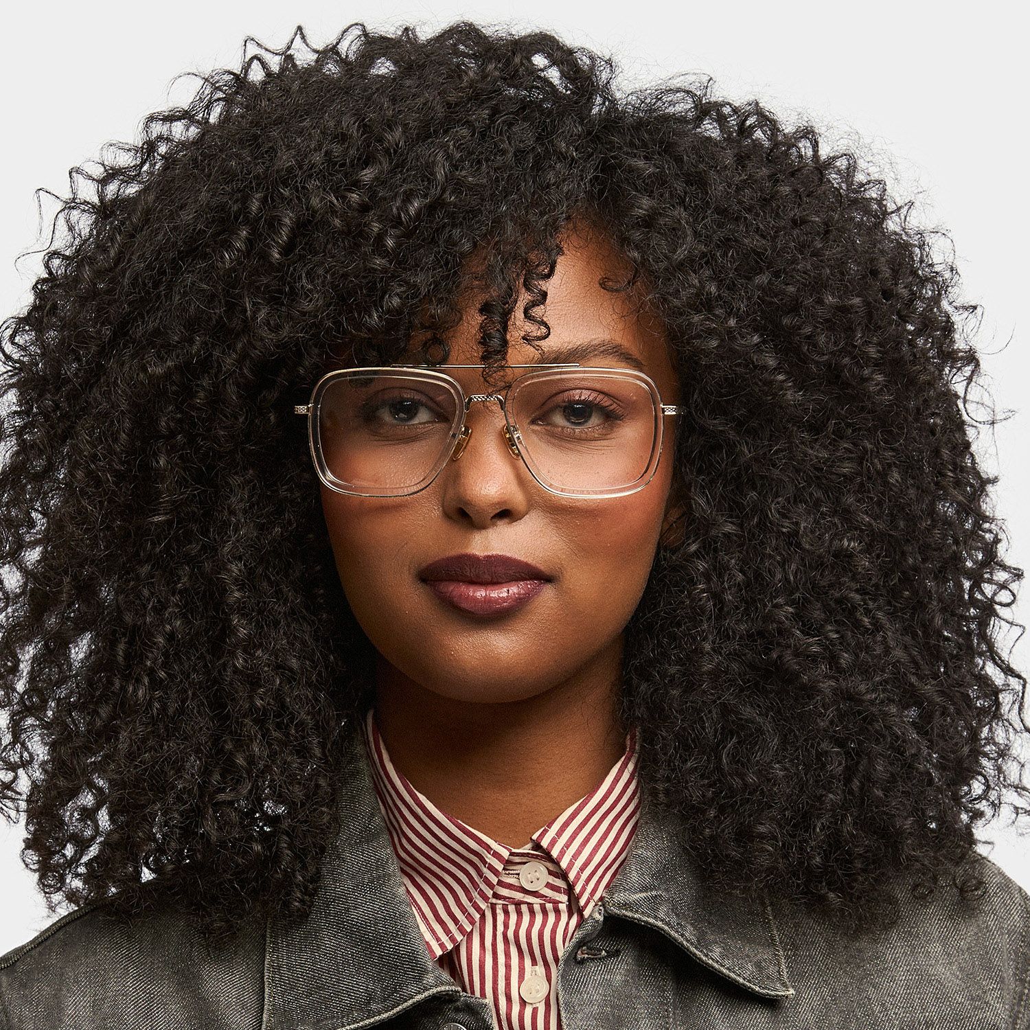 Gifford Aviator Clear Frame Glasses | ZEELOOL UK0