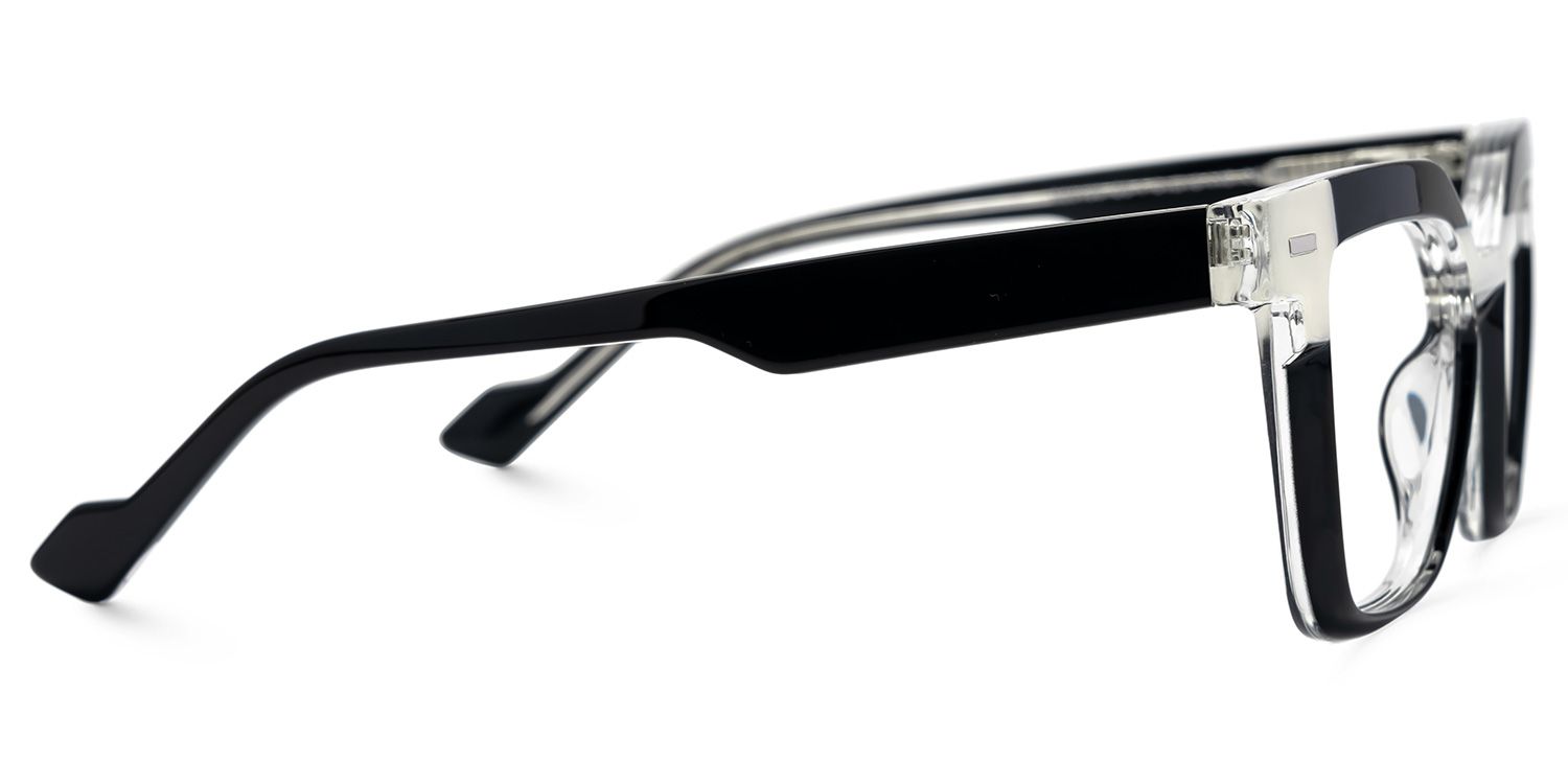 Black White Square Frame Glasses - Pinette on Sale | ZEELOOL UK3