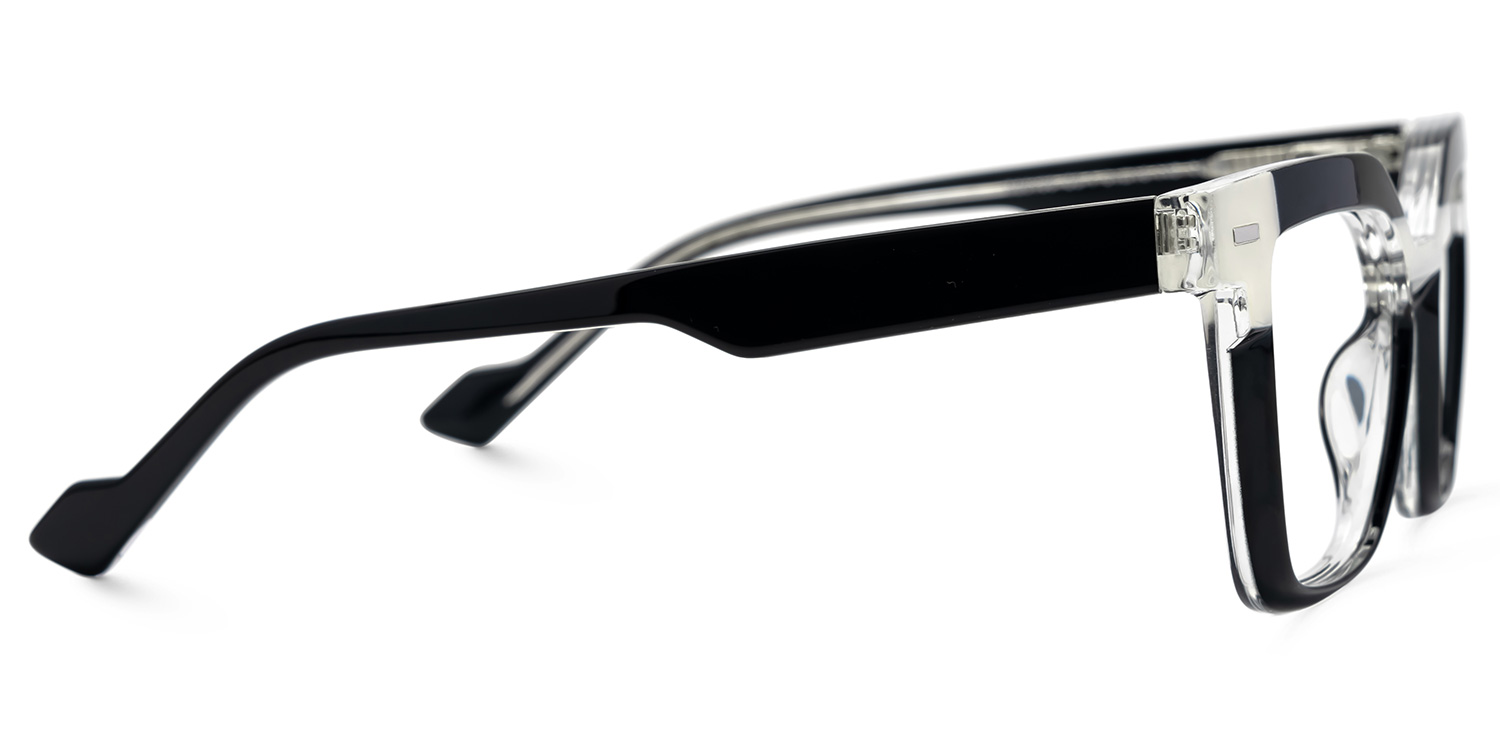 Black White Square Frame Glasses - Pinette on Sale | ZEELOOL UK3