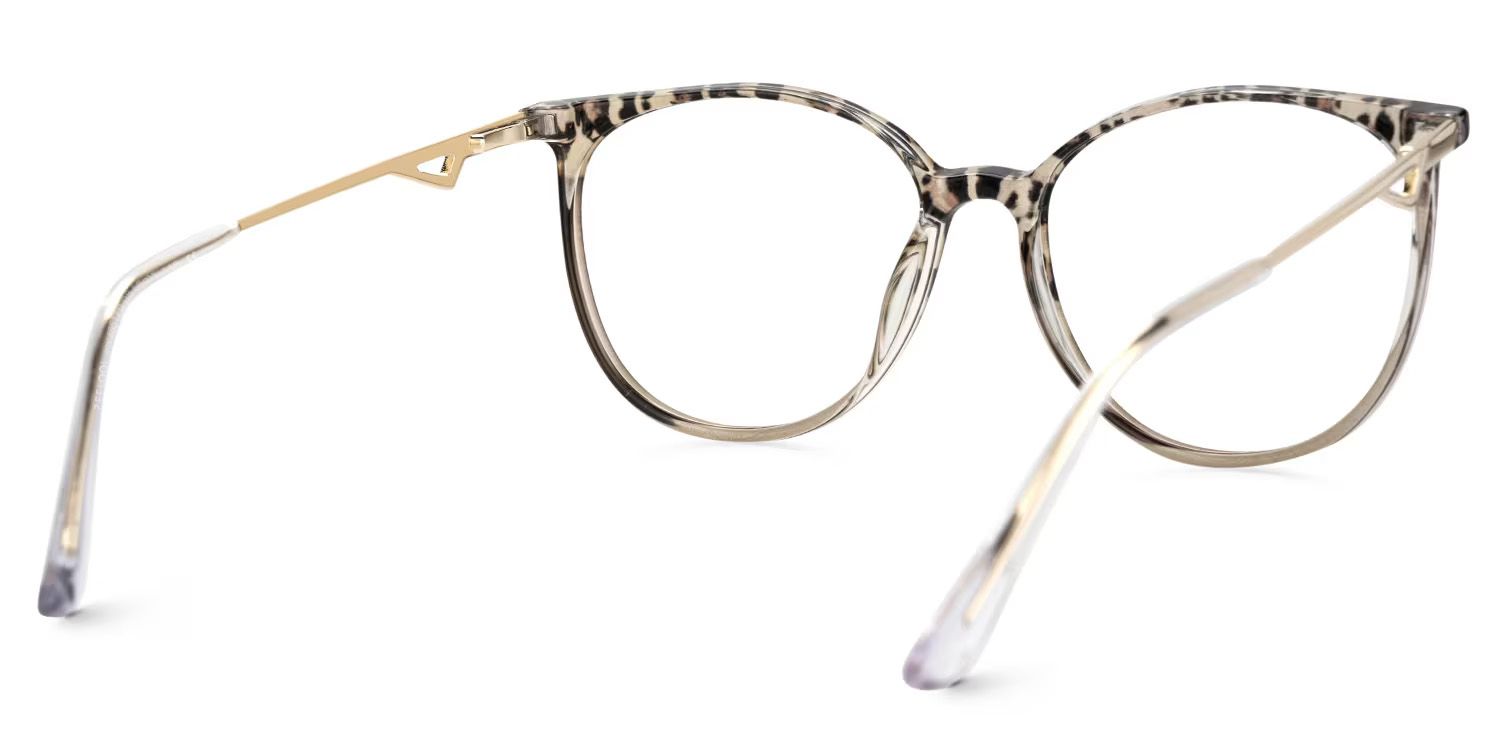 Round Brown Transparent Glasses Chanty in Thin Frame Style | ZEELOOL UK3