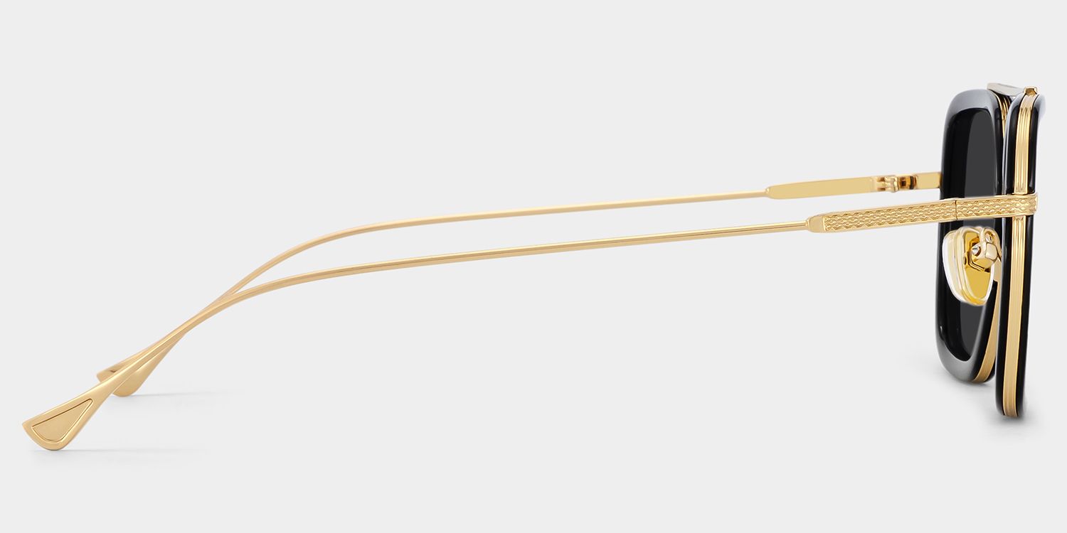 Gifford Mixed Black-Gold Aviator Frame Sunglasses | ZEELOOL UK3