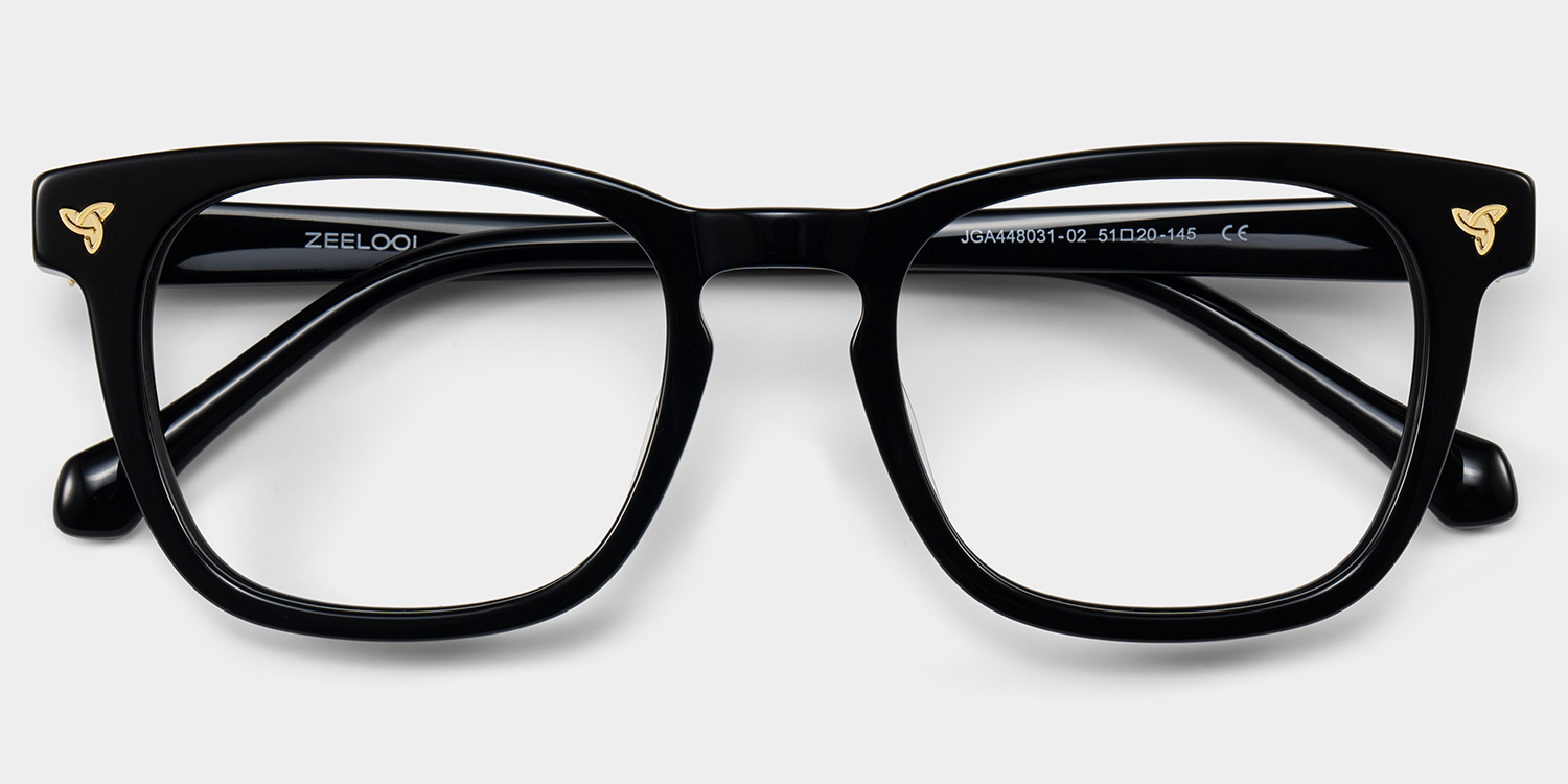 Heather Black Frame Glasses with Square Frame Online | ZEELOOL2