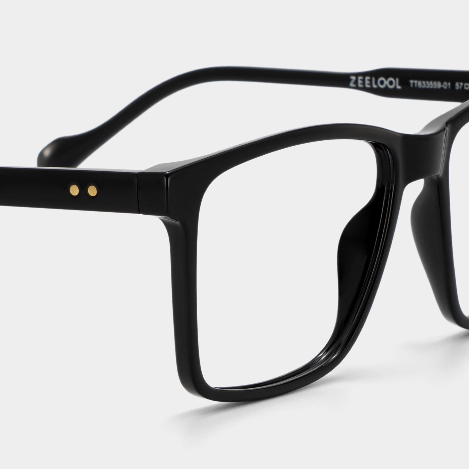 Burgos Square Black Glasses | ZEELOOL UK4