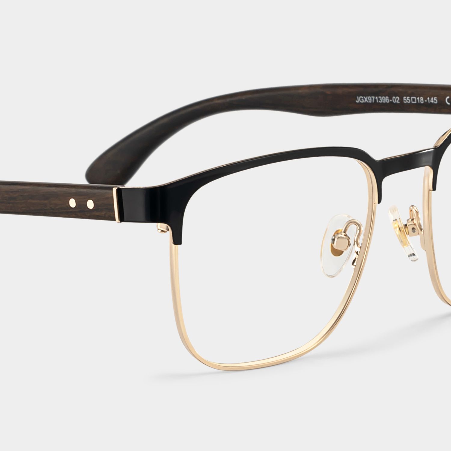 Luke black and gold browline glasses Online | ZEELOOL4