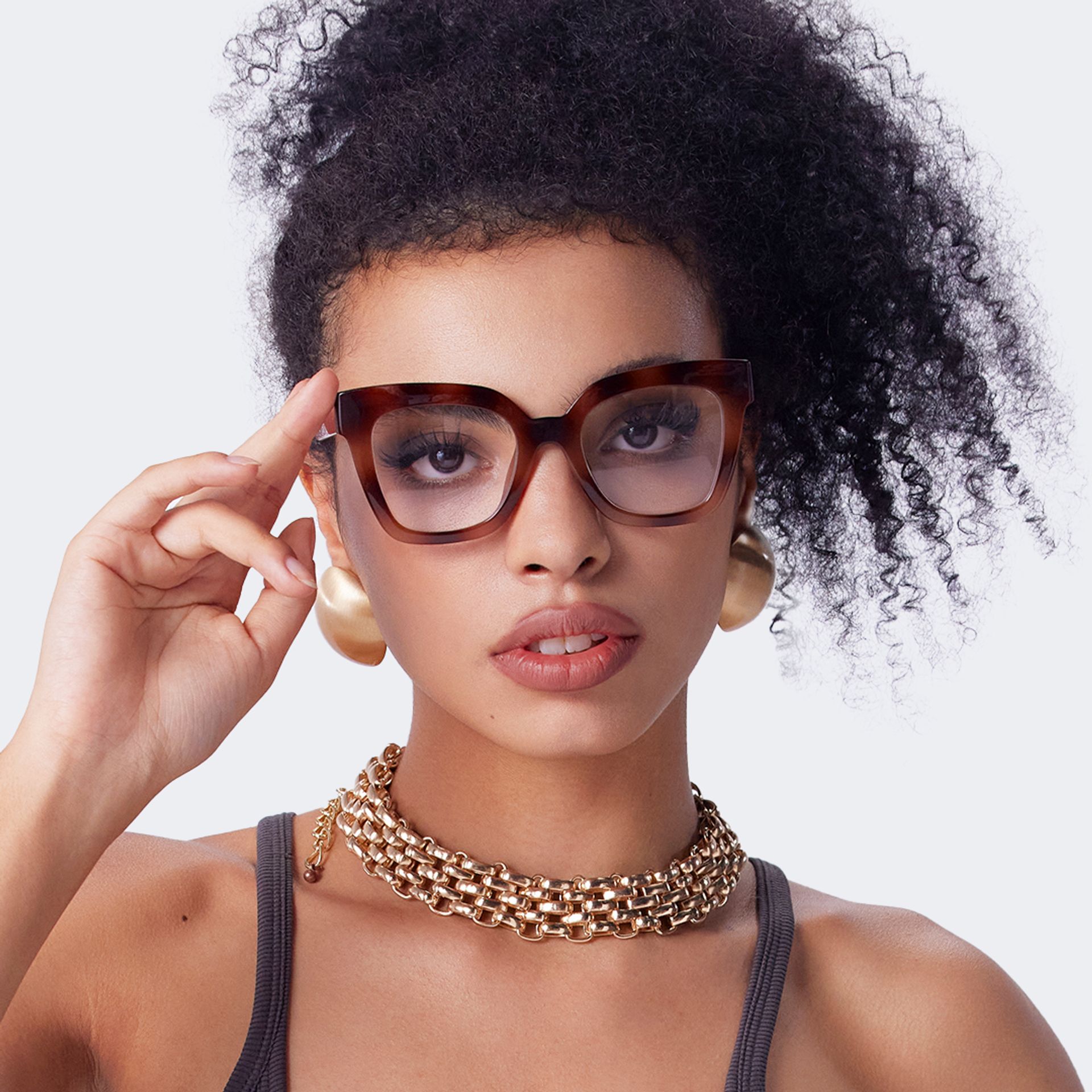 Malcolm Square Burnt Umber Frame Glasses | Zeelool8