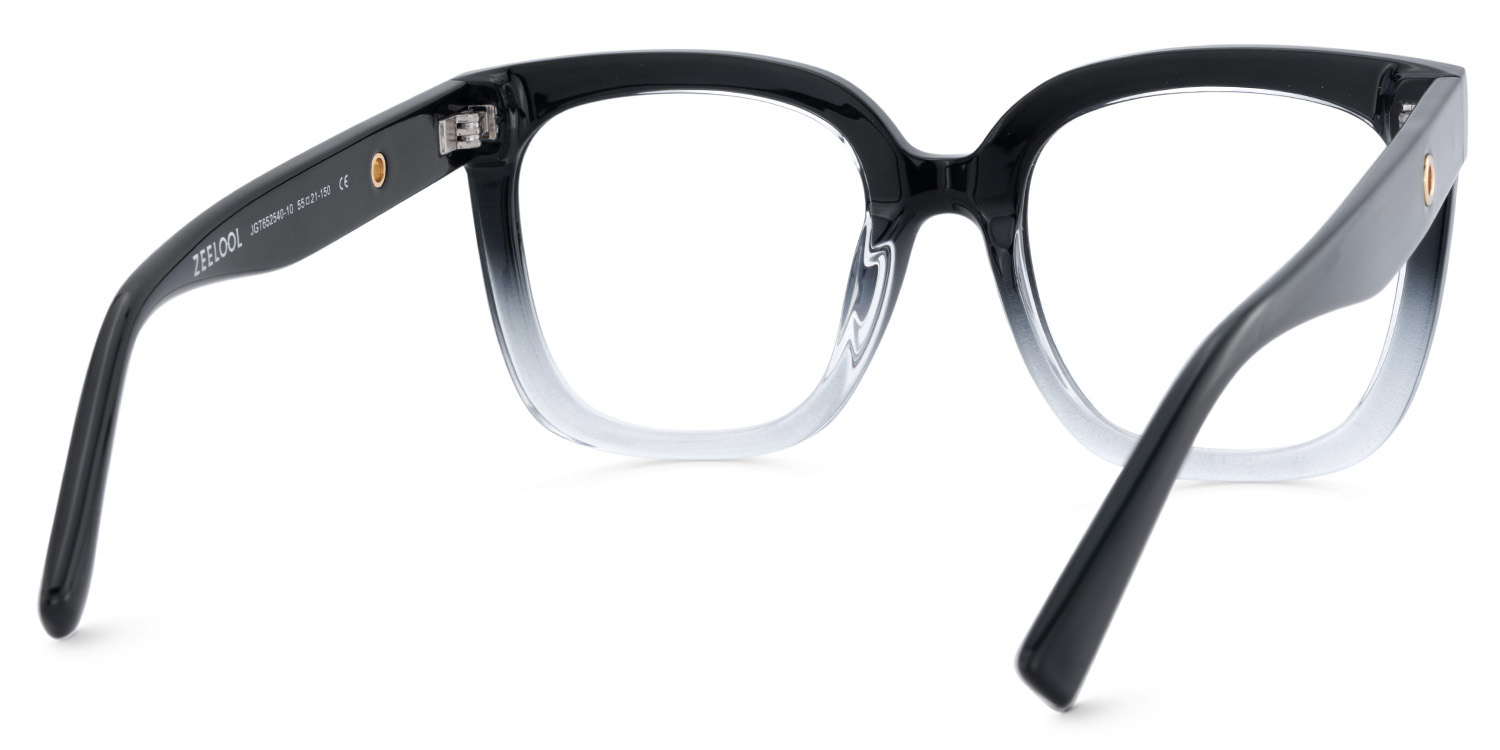 Ebony Square Black Crystal Glasses5