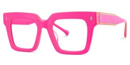 Gilberto Square Bright Pink Glasses3