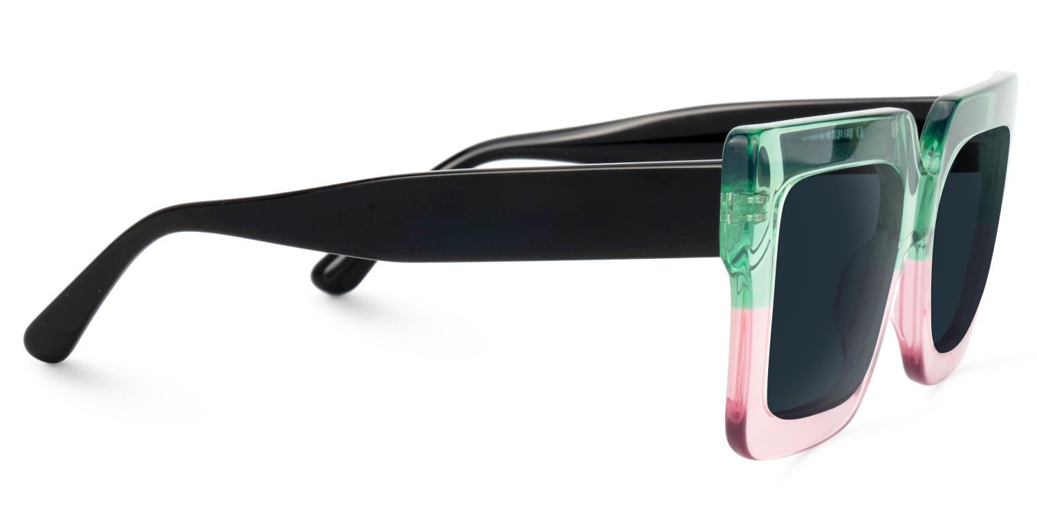 Brandon Square Green-Pink Sunglasses | ZEELOOL UK2