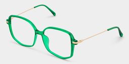 Payton Geometric Dark-Green Glasses2