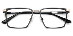 Finn Rectangle Black Glasses1