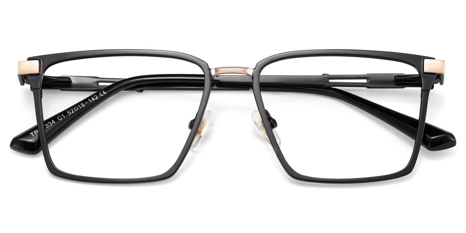 Finn Eyeglasses in Rectangle Black Frame | ZEELOOL UK1